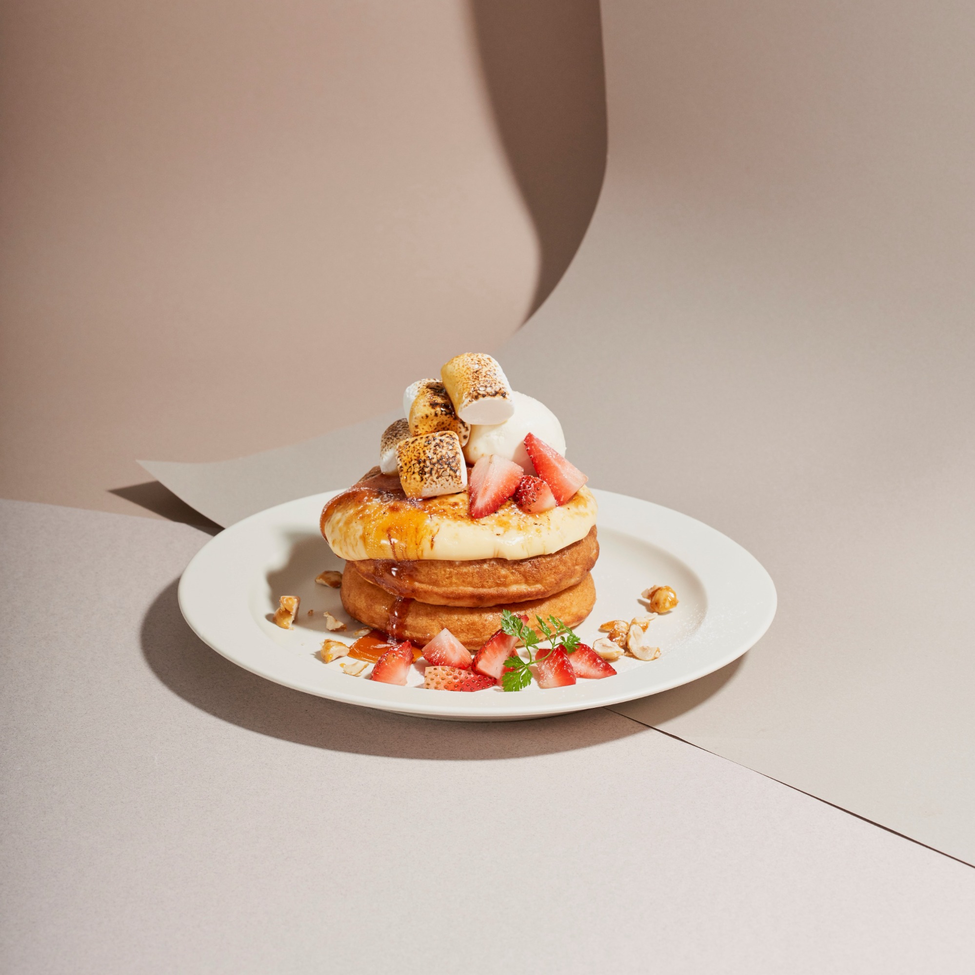 Hybrid Pancake ハイブリッド ２つのおししさ いいとこどり ストロベリーとマシュマロのふわとろブリュレパンケーキ Grand Front Osaka Shops Restaurants
